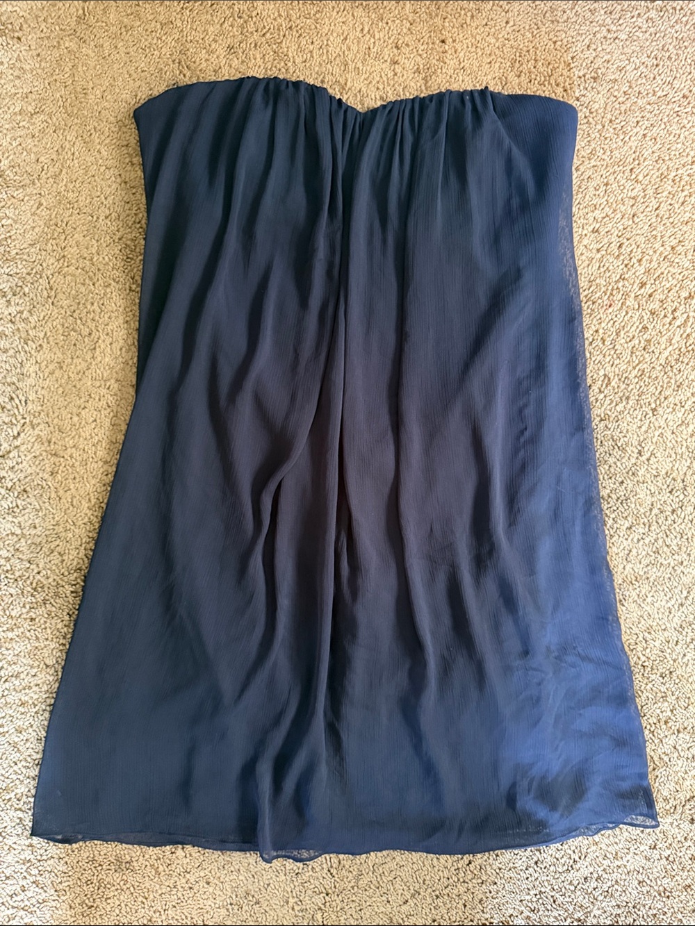 Alice + Olivia Strapless Navy Blue Dress